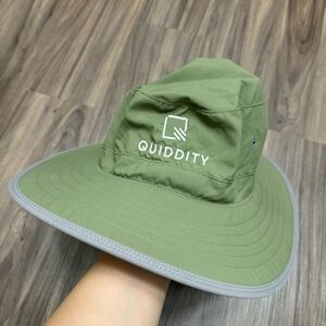Quiddity olive green sun hat sz M/L nylon bucket hat